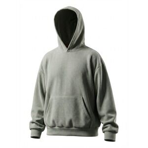 NEGATIVE SPACE Mens‎ Gray Corduroy Ribbed Hoodie Oversized XL Pocket